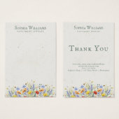 Rustic Wildflowers Boarder Earring Display Card (正面&裏面)