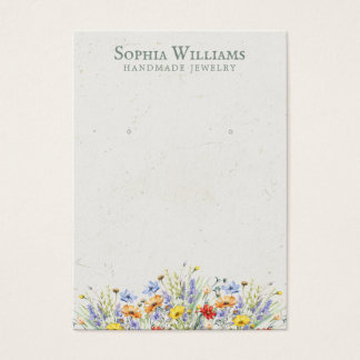 Rustic Wildflowers Boarder Earring Display Card