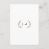 Rustic Wildflowers Bohemian Wedding RSVP Cards エンクロージャーカード (裏面)