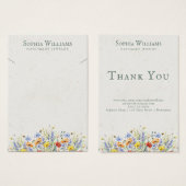 Rustic Wildflowers Border Necklace Display Card (正面&裏面)