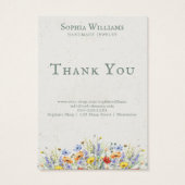 Rustic Wildflowers Border Necklace Display Card (裏面)