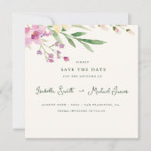 Rustic Wildflowers Floral Wedding Save the Date セーブザデート (正面)