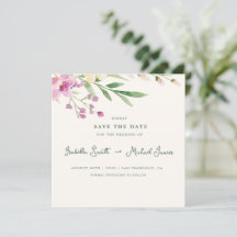 Rustic Wildflowers Floral Wedding Save the Date