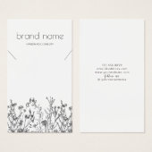 Rustic Wildflowers Necklace Display  (正面&裏面)