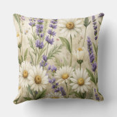 Rustic Wildflowers Pillow & Mug - Lavender Sage Fl クッション (裏面)