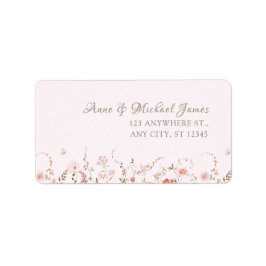 Rustic Wildflowers with Photo Boho Country Floral ラベル