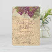 Rustic Wine Country Wedding Couples Photo 招待状 (スタンド正面)