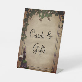 Rustic Winery Wedding Reception Cards Gifts 台座サイン