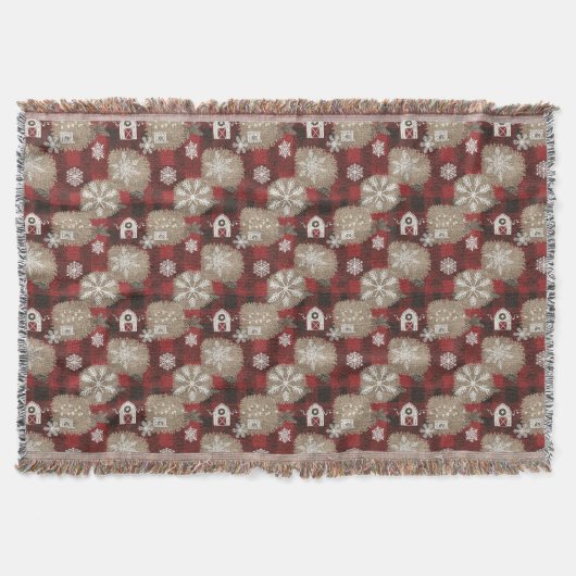 Rustic Winter スローブランケット (正面)