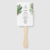Rustic Winter Berry Pine Greenery Wedding ハンドファン (正面)