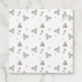 Rustic Winter Bunny Ice Skate Baby Shower フェイバータグ (裏面)
