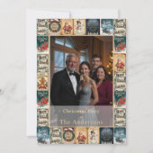 Rustic Winter Christmas Photo Party Invitation 招待状 (正面)