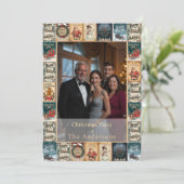 Rustic Winter Christmas Photo Party Invitation 招待状 (スタンド正面)