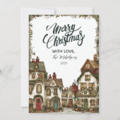 Rustic Winter Cottage Christmas シーズンカード (正面)