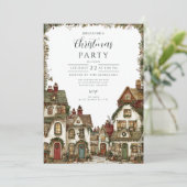 Rustic Winter Cottage Christmas 招待状 (スタンド正面)