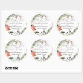 Rustic Winter Floral | 結婚式のお礼 ラウンドシール (シート)