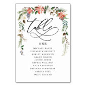 Rustic Winter Floral | 結婚式 テーブル席次カード テーブルナンバー (裏面)