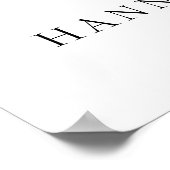 Rustic Winter Floral | Modern Wedding Welcome ポスター (角)