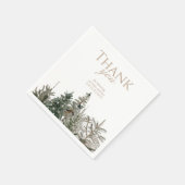 Rustic Winter Forest Christmas Napkins スタンダードカクテルナプキン (角)