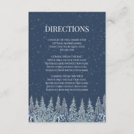 Rustic Winter Forest Wedding Direction Insert エンクロージャーカード