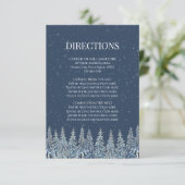 Rustic Winter Forest Wedding Direction Insert エンクロージャーカード (スタンド正面)