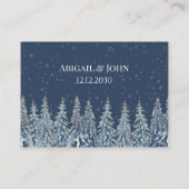 Rustic Winter Forest Wedding Place Setting Cards プレイスカード (裏面)