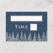 Rustic Winter Forest Wedding Place Setting Cards プレイスカード (正面)