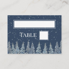 Rustic Winter Forest Wedding Place Setting Cards プレイスカード
