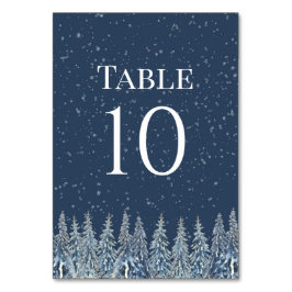 Rustic Winter Forest Wedding Table Number Cards テーブルナンバー