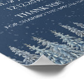 Rustic Winter Forest Wedding Welcome ポスター (角)