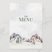 Rustic Winter Mountain Forest Wedding Menu メニュー (裏面)