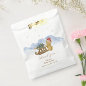 Rustic Winter Mountain Sleigh Bear Baby Shower  フェイバーバッグ (封をした状態)
