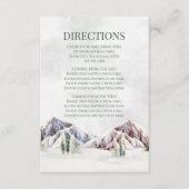 Rustic Winter Mountain Wedding Direction Insert エンクロージャーカード (正面)