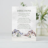 Rustic Winter Mountain Wedding Direction Insert エンクロージャーカード (スタンド正面)