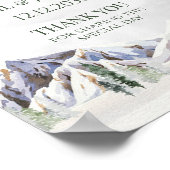 Rustic Winter Mountain Wedding Welcome ポスター (角)