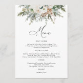 Rustic Winter Pinecone Wedding Menu メニュー (正面)