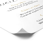 Rustic winter pines Dessert Bar sign ポスター (角)