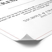 Rustic Winter Poinsettia Red Christmas Wedding ポスター (角)