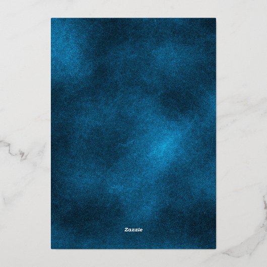 Rustic winter silver snowflakes rehearsal dinner 箔招待状 (裏面)