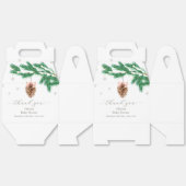 Rustic Winter Snowflake Pine cone Baby Shower フェイバーボックス (見開き)