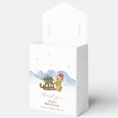Rustic Winter Snowflake Sleigh Bear Baby Shower フェイバーボックス (見開き)
