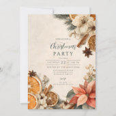 Rustic Winter Spice Merry Christmas 招待状 (正面)