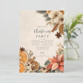 Rustic Winter Spice Merry Christmas 招待状 (スタンド正面)