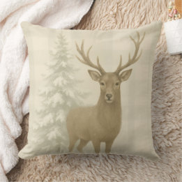 Rustic Winter Throw Pillow クッション