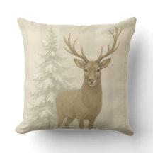 Rustic Winter Throw Pillow