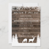 Rustic Winter Wedding Invitation - Deer 招待状 (正面)
