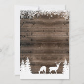 Rustic Winter Wedding Invitation - Deer 招待状 (裏面)