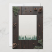 Rustic winter wedding invitation with photo 招待状 (裏面)