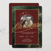 Rustic Winter Wonderland Christmas Personal 招待状 (正面/裏面)