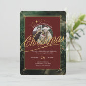 Rustic Winter Wonderland Christmas Personal 招待状 (スタンド正面)